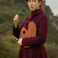Burgundy Princess long wool coat 4813
