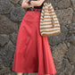 Spring midi linen skirt for women 2880