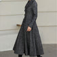 Long Wool Swing Coat – Vintage 1950s Double Breasted Overcoat 6528