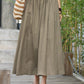 Pleated a line summer linen skirt 2878