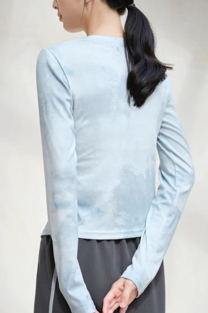 Spring long sleeves knit blouse 5778