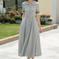 Grey midi Swing linen shirt Dress 5987 - S #CK2500324