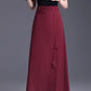High waisted long chiffon summer skirt women 6132