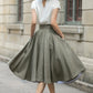 High-Waisted Midi Skirt with Pockets 5680