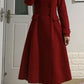 Fit and flare winter wool coat women 4582