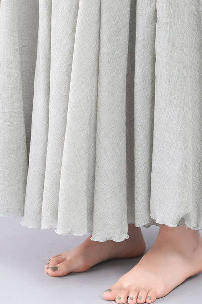 Elastic Waist Swing Causal Long Plus Size Skirt 3559