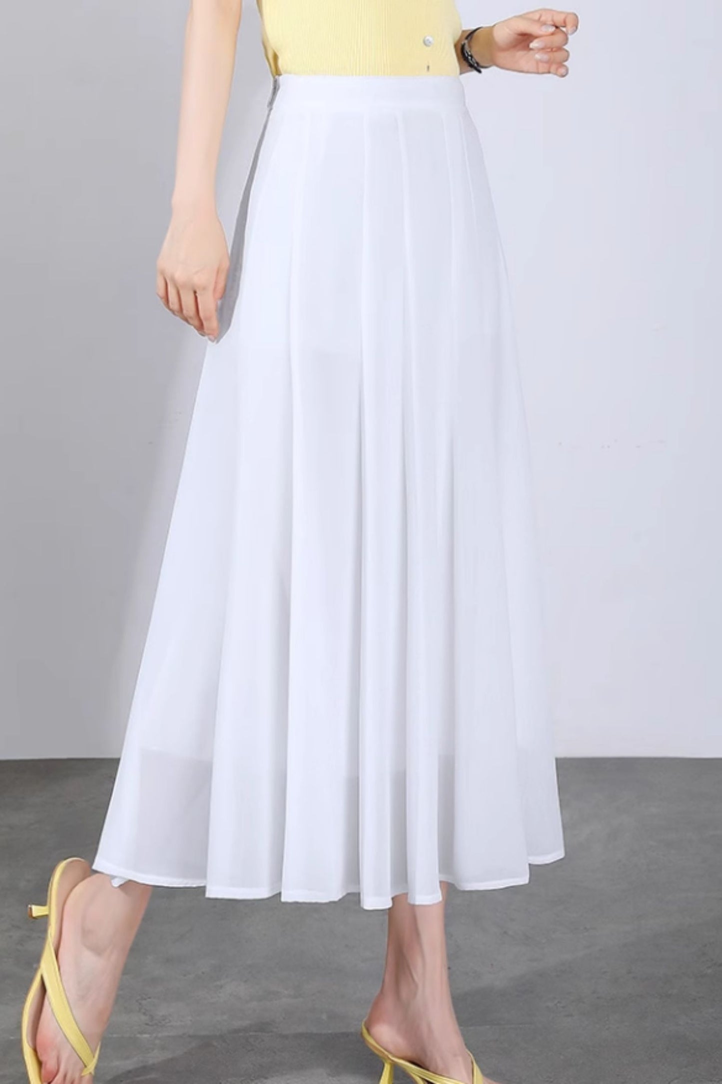 Summer swing a line maxi chiffon skirt 6128