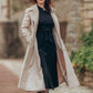 Vintage inspired Beige Long wool coat 3183