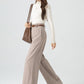 Wide leg long wool pants for women 5324