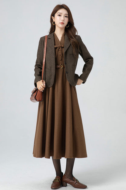 Vintage Inspired Wool Dress 5300