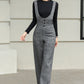 Long Suspender Wool Pants Women 6428