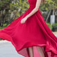 V neck prom summer wedding chiffon dress 5162