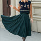 High waist a line winter wool skirt 5311