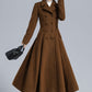 Women's Brown Long Wool Coat 3238