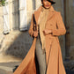 Brown Vintage inspired Winter Long wool coat 2405