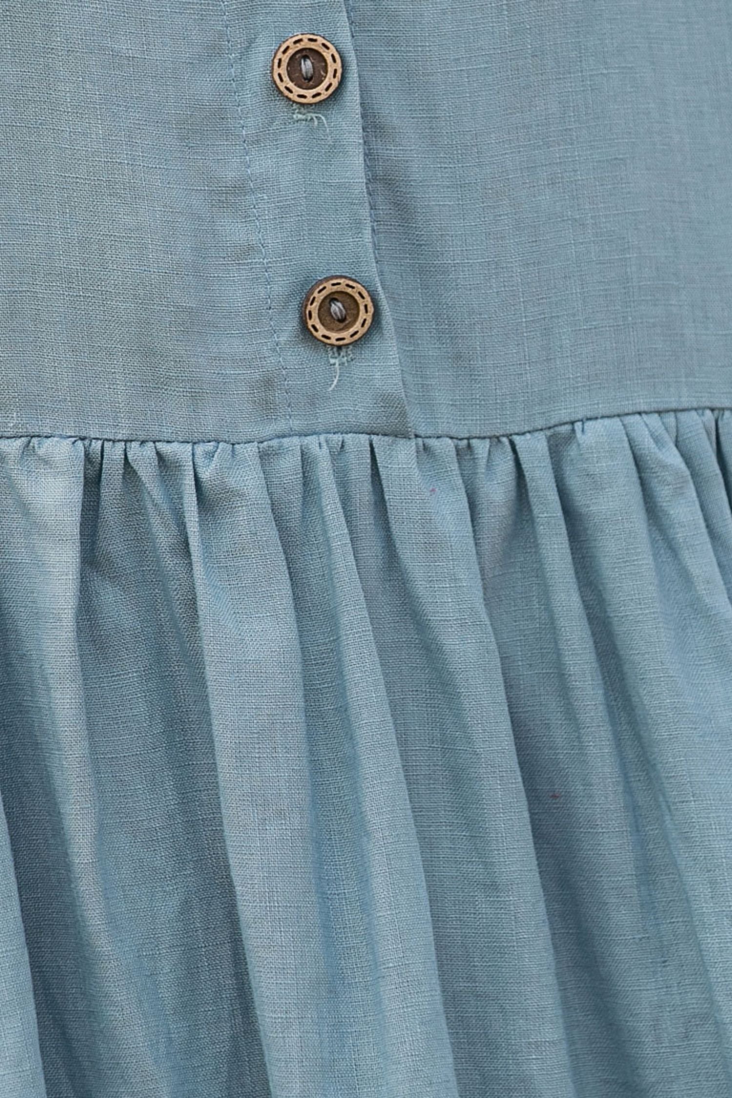 Light Blue Linen Dress A-Line Sleeveless Pockets | Xiaolizi Light Blue Linen Dress A-Line Sleeveless Pockets | Xiaolizi