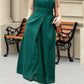 Green Sleeveless summer linen dress 4968