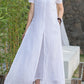 Maxi white layered summer dress women 2875-Size XS #YY04372