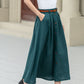 Dark Green Midi skirt with pockets 4970