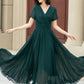 Green Maxi Bridesmaid prom summer chiffon dress 5114