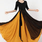 Swing summer chiffon skirt with black wrap outfit  5198