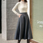 Winter Gray Midi Wool Skirt 4130