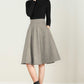 Short A Line  Winter Wool skirt 5233