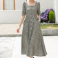 Gray Casual outfit Long Linen dress 5984