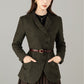 Handmade Wool Blend Herringbone Jacket – Vintage Short Coat | Xiaolizi 6496