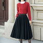 black a line midi wool skirt 5310