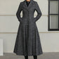 Long Wool Swing Coat – Vintage 1950s Double Breasted Overcoat 6528