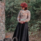 Vintage Inspired Long Maxi Plaid Wool Skirt 3120