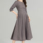 Swing summer linen dresses women 4961