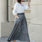 Elegant Flow - The Charcoal Pleated Skirt 4899