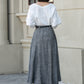 Elegant Flow - The Charcoal Pleated Skirt 4899