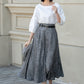 Elegant Flow - The Charcoal Pleated Skirt 4899
