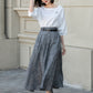 Elegant Flow - The Charcoal Pleated Skirt 4899