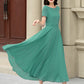 Handmade Womens's swing fit and flared chiffon dress 6118
