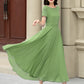 Handmade Womens's swing fit and flared chiffon dress 6116