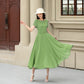 Handmade Womens's swing fit and flared chiffon dress 6116