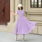 Handmade Womens's swing fit and flared chiffon dress 6117