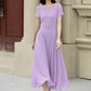 Handmade Womens's swing fit and flared chiffon dress 6117