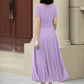Handmade Womens's swing fit and flared chiffon dress 6117