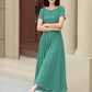 Handmade Womens's swing fit and flared chiffon dress 6118