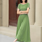 Handmade Womens's swing fit and flared chiffon dress 6116