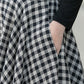 Elegant Checkered Linen Skirt 4901