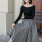 Elegant Checkered Linen Skirt 4901