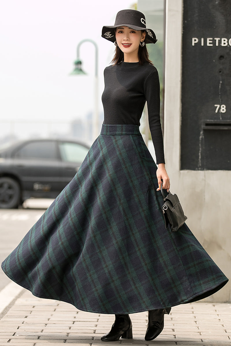 Tartan skirt outlet 1950s