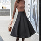 Black Midi Circle Skirt 4161,Size S #CK2300073