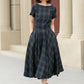 Fit and flare summer plaid linen dress 4950